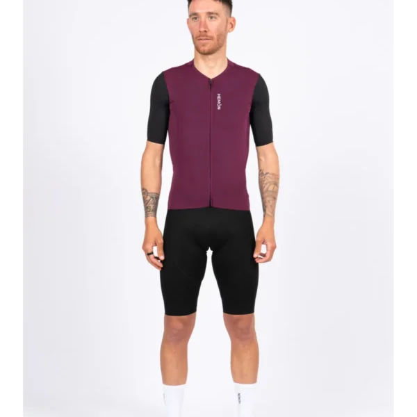 Maillot super leggero burdeos y negro